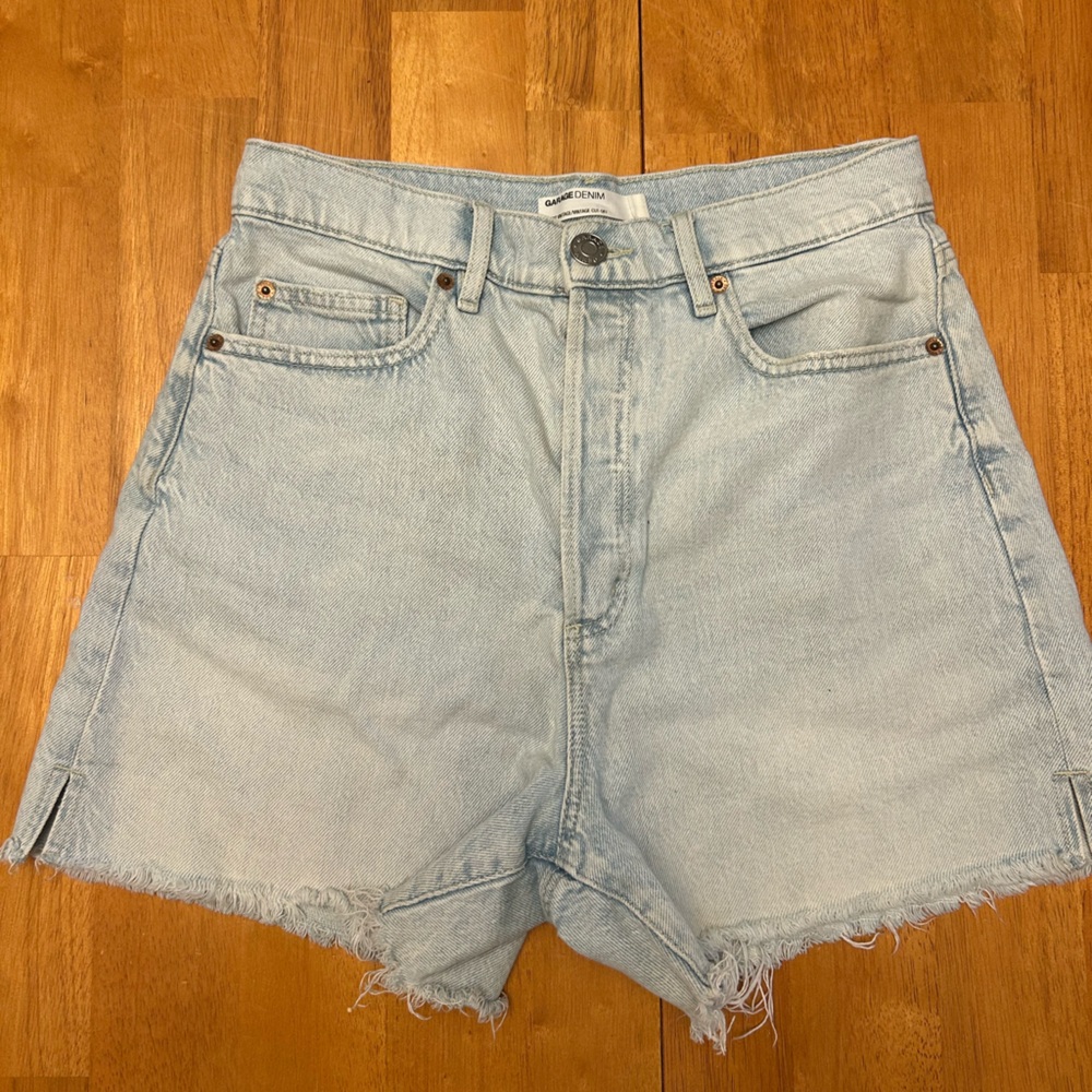Garage Blue Jean Shorts High-Waisted Vintage Style